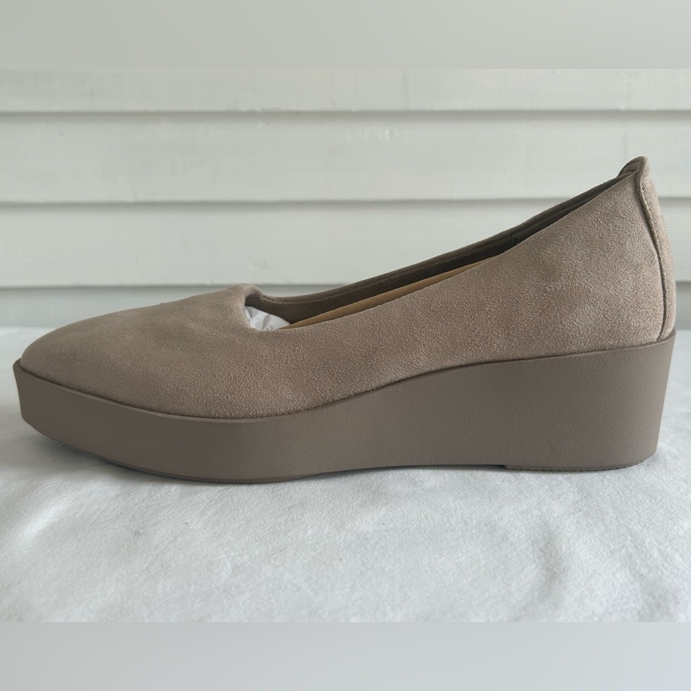 AEROSOLES Taupe Cowley Casual Wedge‎ Slip-on Shoes Sz 10